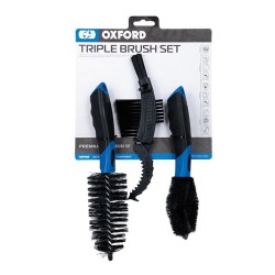 Oxford OX738 Motorcycle Triple Cleaning Brush Set