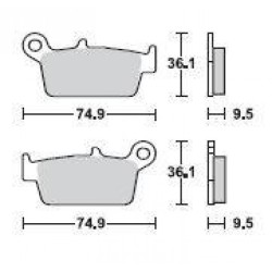 SBS 604SI Sinter Off Road Brake Pad for Suzuki DRZ400SM