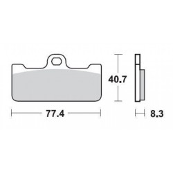 SBS 695DS Front Dual Sinter Brake Pad for Brembo GP X10.48.13/14 Caliper