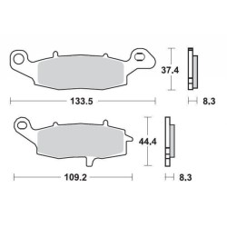 SBS 705HS Front Sinter Brake Pad for Kawasaki Versys 650 07-