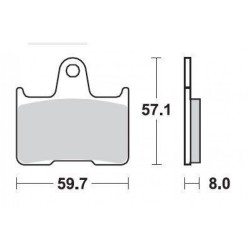 SBS 715LS Rear Sinter Brake Pad for Kawasaki ZZR1400 06-