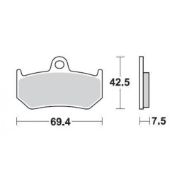 SBS 763LS Rear Sinter Brake Pad for MV Agusta F4RR 08-11