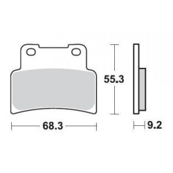 SBS 844HS Front Sinter Brake Pad for Aprilia SMV750 Dorsoduro 09-