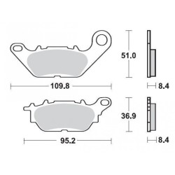 SBS 858HF Front Ceramic Brake Pad for Yamaha YBR125 08-