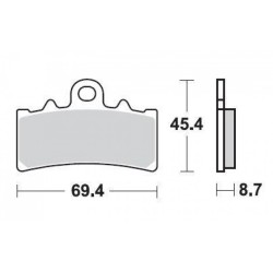 SBS 877HF Front Ceramic Brake Pad for KTM 125/200/390 Duke 11-