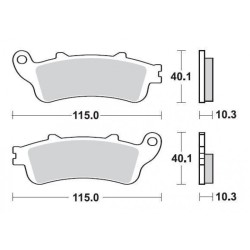 SBS 880LS Rear Sinter Brake Pad for Honda GL1800 Gold Wing 01-