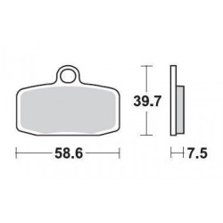 SBS 885RS1 Sinter Off Road Racing Brake Pad for KTM 350 Freeride 12-