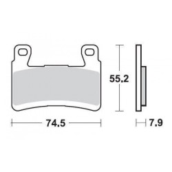 SBS 894DC Front Dual Carbon Brake Pad for Kawasaki Ninja ZX636 13-