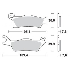 SBS 910SI Sinter Off Road Brake Pad for Can-Am Outlander 1000 12- Left/Rear